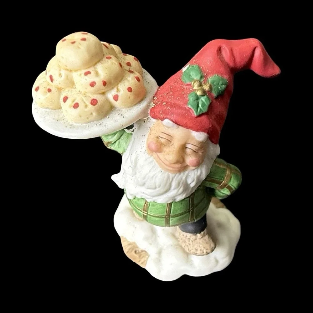 Fitz & Floyd Holiday Hamlet Enchanted Forest Pastry Vendor Figurine 1993